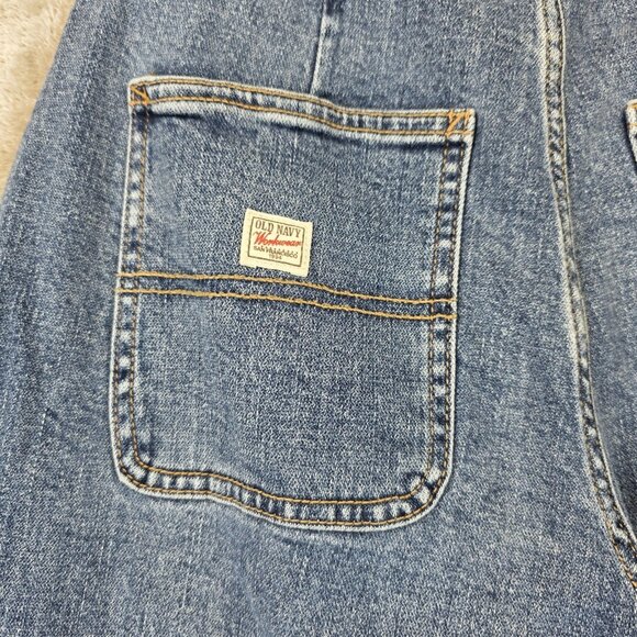 Old Navy Workwear Jeans Womens 4 Blue Curvy Sky-Hi Straight High Rise Utility - Picture 10 of 14